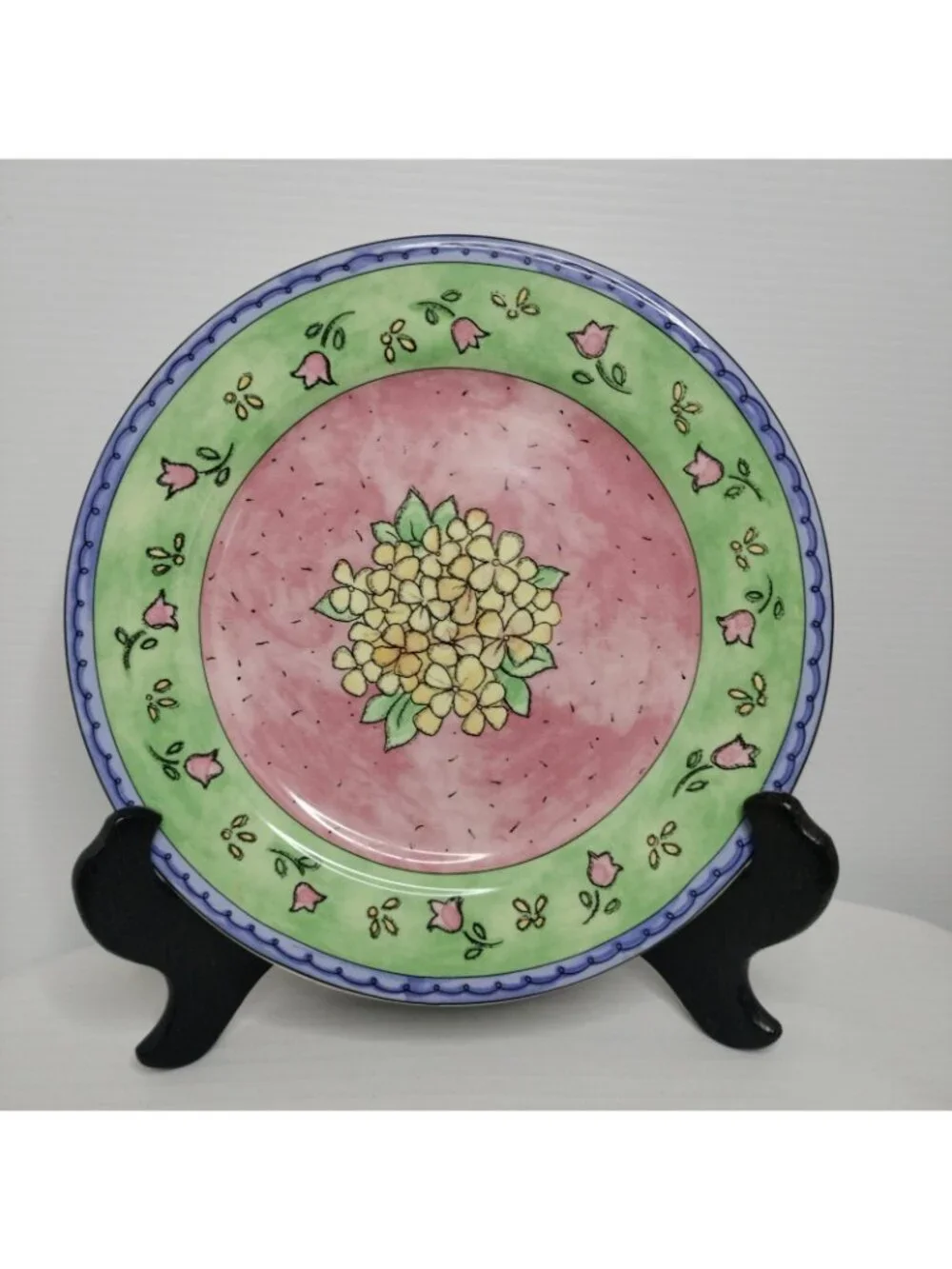 Sango Watercolor Blueberry Sky Salad Plates  7 3/4